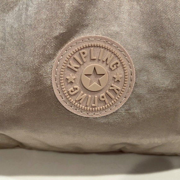 Kipling Sparkly Gold Adjustable Shoulder Crossbody Handbag Purse New with Tags - Picture 9 of 16